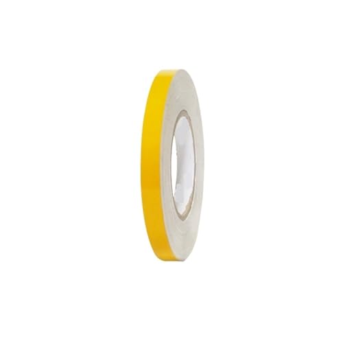Reflektierendes Klebeband Auto-Styling Reflektierende Streifen 1 cm * 500 cm Aufkleber Motorrad Dekoration Autos Sicherheit Fahrräder Warnmarkierungsbänder Reflektor(Yellow) von FLFHDUP