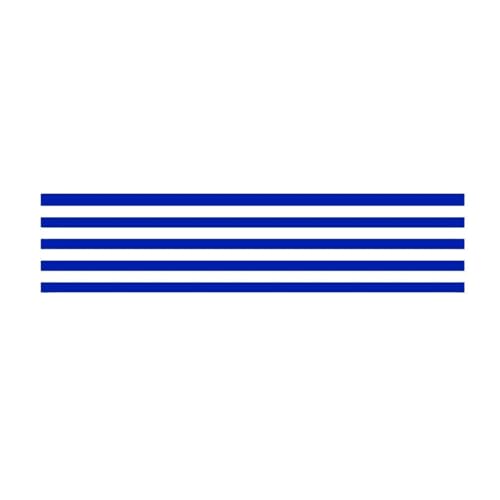 Reflektierendes Klebeband DIY Reflektierende Streifen Aufkleber Fit Für VW Golf 6 7 Polo Tiguan Front Hood Grill Styling Aufkleber wasserdichte Auto Dekoration Reflektor(Blue) von FLFHDUP