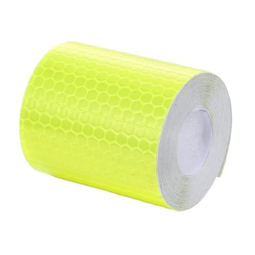Reflektierendes Klebeband Einfarbiger reflektierender Aufkleber, Persönlichkeit, Warnschild zur Automodifikation, Hervorhebung des reflektierenden Sicherheitsstreifens Reflektor(Fluo Yellow,3M) von FLFHDUP
