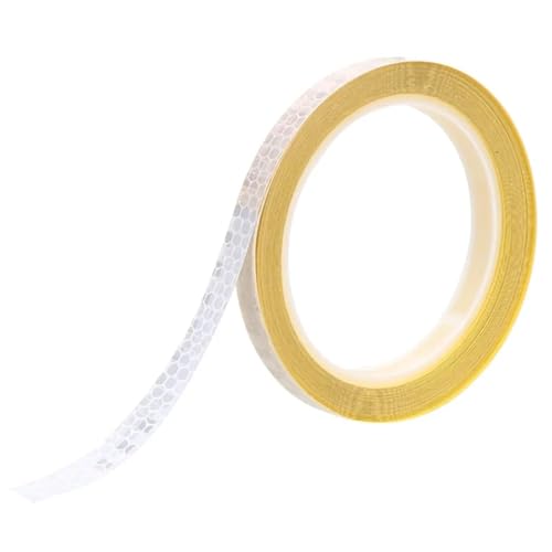 Reflektierendes Klebeband Fahrrad Aufkleber Reflektierendes Klebeband Autotür Augenbrauen Aufkleber Fahrradstreifen Selbstklebende Sicherheitswarnung Reflektierender Aufkleber Reflektor(White) von FLFHDUP