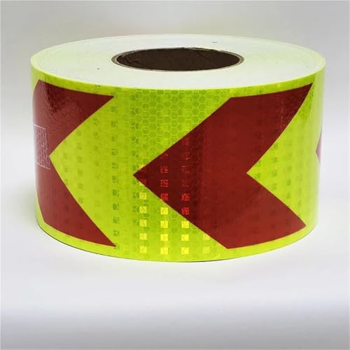 Reflektierendes Klebeband wasserdichte Warnband Streifen Aufkleber Warnlicht Reflektor Schutzaufkleber Reflektierende Folie Auto Sicherheitszeichen Reflektor(Flu-Red-A) von FLFHDUP
