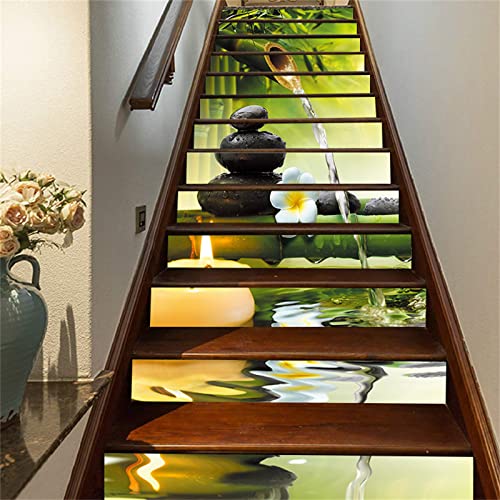 FLFK 13 Stück Treppener höhungen Aufkleber Abziehen und Aufkleben-3D Grünem Bambus Vinyl abnehmbar selbstklebend Treppen Aufkleber für Home Decor 39.37 "x7.09" FLFK 13 Stück Treppener höhungen Aufkleber Abziehen und Aufkleben-3D Grünem Bambus Vinyl abnehmbar selbstklebend Treppen Aufkleber für Home Decor 39.37 "x7.09" von FLFK