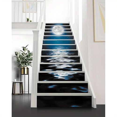 FLFK 3D Helles Mondlicht auf See Selbstklebend Treppe Aufsteher Wandmalerei Vinyl Abziehbild Tapezieren Aufkleber 39.3Zoll x7.08Zoll x 13stücke FLFK 3D Helles Mondlicht auf See Selbstklebend Treppe Aufsteher Wandmalerei Vinyl Abziehbild Tapezieren Aufkleber 39.3Zoll x7.08Zoll x 13stücke von FLFK