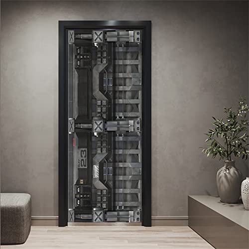 FLFK 3D Türtapete selbstklebend - Raum Hangar Bucht Türtapete Wandbilder- Mauer Aufkleber - Wasserdicht TürPoster für Zuhause Dekor 85x215cm von FLFK