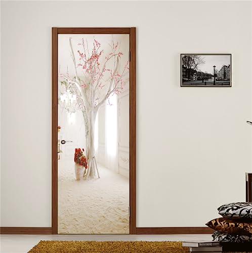 FLFK 3D Wohnzimmer Türtapete Wandbilder Selbstklebend Tür Poster Vinyl Entfernbar Mauer Aufkleber Zuhause Dekor 77X200CM von FLFK