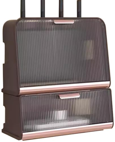 FLFLF Router-Aufbewahrungsbox mit Kabelmanagement und Lenkrollen, WiFi-Modem-Organizer, Desktop/Wandmontage für Heimbüro, Schwarz, #AB FLFLF Router-Aufbewahrungsbox mit Kabelmanagement und Lenkrollen, WiFi-Modem-Organizer, Desktop/Wandmontage für Heimbüro, Schwarz, #AB von FLFLF