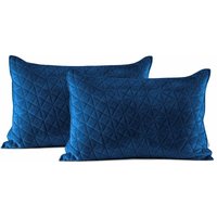 2-er Set Kissenbezüge mit Steppung, Blau 50x702 - Blau von FLHF