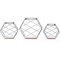 Moderne Wandregale (3er Set), Hexagon von FLHF