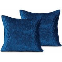 Flhf - 2-er Set Kissenbezüge mit Steppung, Blau 45x452 - Blau von FLHF