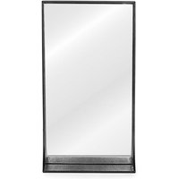 Wandspiegel mit Ablage, schwarz 40,5 x 25,5 x 10,5 - Schwarz von FLHF