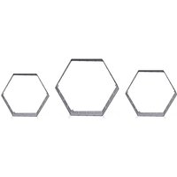 Moderne Wandregale (3er Set), Hexagon ii von FLHF