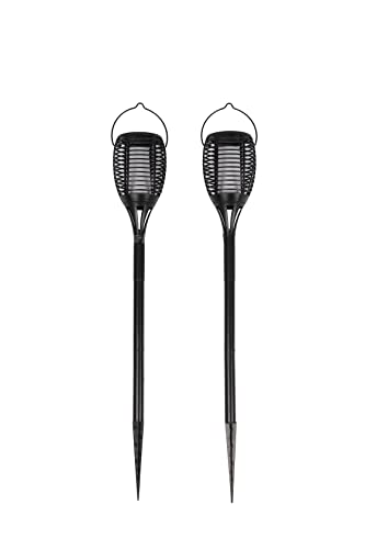FLINQ Solar Fackeln - Gartendeko - Lampen für Außen - Erdspieß, auf dem Tisch oder hängend - Schwarz - 2er-Set FLINQ Solar Fackeln - Gartendeko - Lampen für Außen - Erdspieß, auf dem Tisch oder hängend - Schwarz - 2er-Set von FLINQ