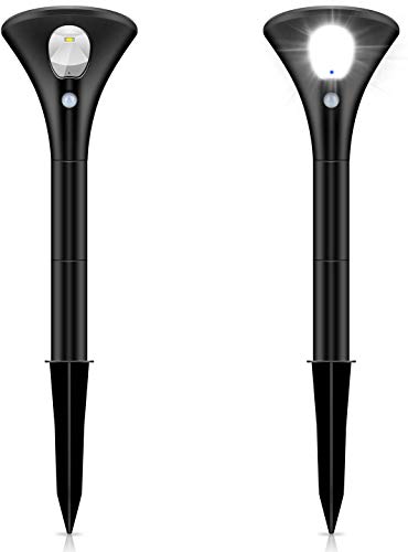 FLINQ Solarlampe Spike - Gartendeko - Lampen für Außen - Mit Bewegungsmelder und Akku - Schwarz - 2er-Set von FLINQ
