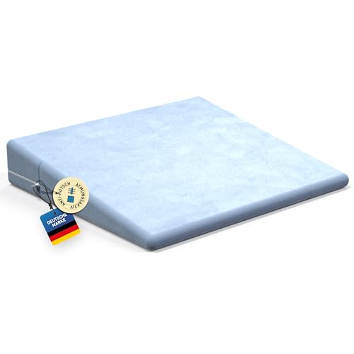 FLIPLINE Keilkissen Stuhl mit atmungsaktivem Anti-Rutsch Samtbezug [optimaler Härtegrad], Polyester, Keilkissen für Auto Bürostuhl Home Office - Sitzkeilkissen Sitzkeil Keil Kissen Sitzkissen von FLIPLINE