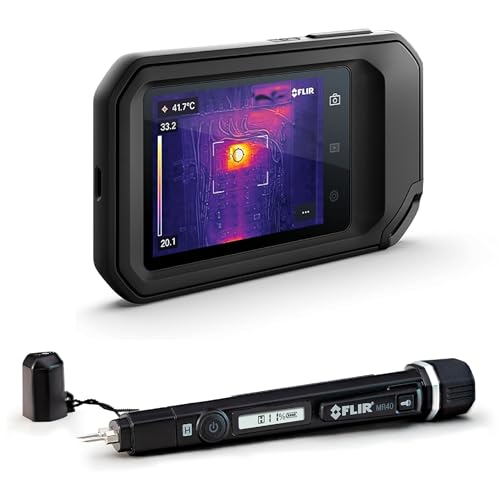 FLIR C3-X Compacte warmtebeeldcamera met WiFi: Hoge resolutie infraroodcamera voor inspectie + FLIR MR40 vochtpen en zaklamp, draagbare enkelvoudige vochtmeter in zakformaat FLIR C3-X Compacte warmtebeeldcamera met WiFi: Hoge resolutie infraroodcamera voor inspectie + FLIR MR40 vochtpen en zaklamp, draagbare enkelvoudige vochtmeter in zakformaat von FLIR