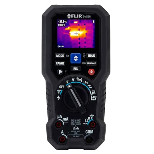 FLIR DM166 Hand-Multimeter integrierte Waermebildkamera CAT IV 300 V, CAT III 600V, Schwarz von FLIR