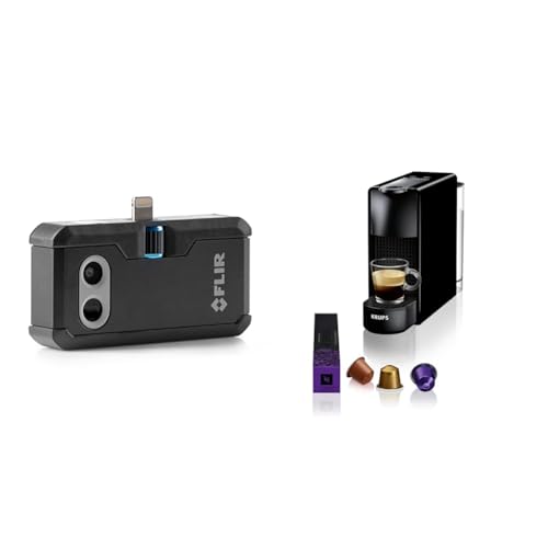 FLIR ONE Pro - iOS - Professional Grade Thermal Camera for Smartphones - with VividIR and MSX Image Enhancement Technology & Nespresso Krups XN1108 Essenza Mini Kaffeekapselmaschine|1260 W | ‎0 von FLIR