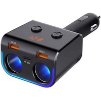 180-W-USB-C-Autoladegerät, USB-Typ-C-Autoladegerät, USB-C-Autoladegerät mit Dual-QC3.0 und 30-W-PD-Typ-C-Ladegerät, 12 V/24 V, LED-Voltmeter mit 180-W-USB-C-Autoladegerät, USB-Typ-C-Autoladegerät, USB-C-Autoladegerät mit Dual-QC3.0 und 30-W-PD-Typ-C-Ladegerät, 12 V/24 V, LED-Voltmeter mit von FLITI