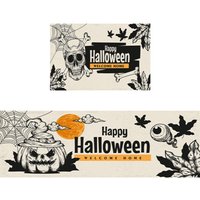 Halloween-Küchenmatten, 2er-Set bequeme Küchenmatten und Teppiche von FLITI