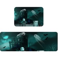 Halloween-Küchenmatten, 2er-Set bequeme Küchenmatten und Teppiche von FLITI