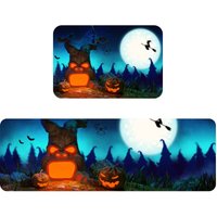 Halloween-Küchenmatten, 2er-Set bequeme Küchenmatten und Teppiche von FLITI