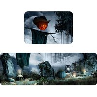 Halloween-Küchenmatten, 2er-Set bequeme Küchenmatten und Teppiche von FLITI