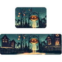 Halloween-Küchenmatten, 2er-Set bequeme Küchenmatten und Teppiche von FLITI