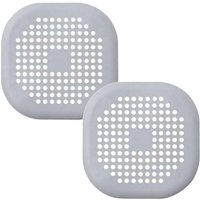 Silikon-Duschablaufstopfen mit Saugnapf, einfach zu montieren, 2er-Pack (grau) von FLITI