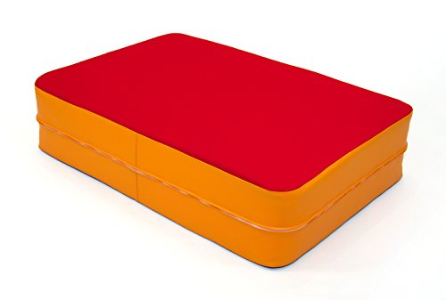 FLIXi Hüpfmatratze - ab 4 Jahre - Turn Matte für Kinder - Spiel Matratze zum Toben - Hüpfen - Balancieren – in Rot - Orange von FLIXi