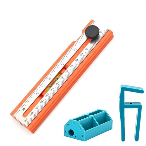 Einstellbares Positionierungsmarkierungs-Winkelmesser-Werkzeug, Multi-Winkel-Bohr- und Messlineal mit drehbarem Knauf, 15°-90° Holzbearbeitungs-Layout & Markierungsführung, Bohrpositionierungslineal Einstellbares Positionierungsmarkierungs-Winkelmesser-Werkzeug, Multi-Winkel-Bohr- und Messlineal mit drehbarem Knauf, 15°-90° Holzbearbeitungs-Layout & Markierungsführung, Bohrpositionierungslineal von FLKWOP