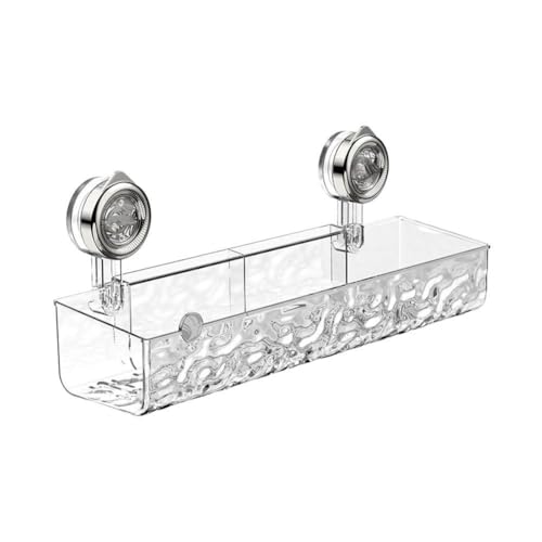 FLKWOP Gewellter Saugnapfhalter, 2025 Dusch-Caddy, bewegliches Duschregal, Saugnapf, kein Bohren, Wandregal, luxuriöses Gletscher-Muster von FLKWOP