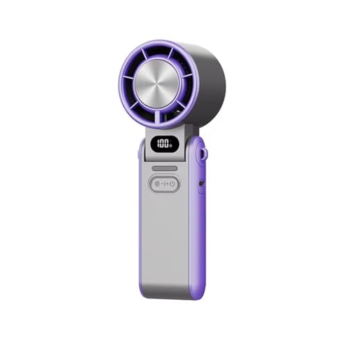 FLKWOP Tragbarer Hand-Turbo-Ventilator mit Kühlfunktion, faltbarer Hand-Turbo-Ventilator, wiederaufladbares LED-Display, mit digitalem FLKWOP Tragbarer Hand-Turbo-Ventilator mit Kühlfunktion, faltbarer Hand-Turbo-Ventilator, wiederaufladbares LED-Display, mit digitalem von FLKWOP