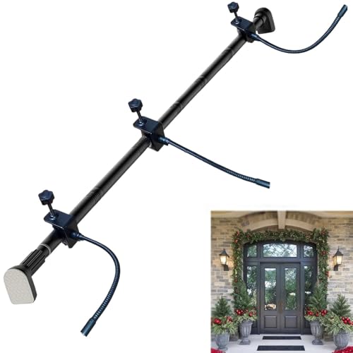 Girlandenaufhänger für Haustür, verstellbar, passend für 81,3 cm - 203,2 cm große Türen, robuste Weihnachts-Halloween-Dekoration für Kränze, Lichter und mehr, keine Schrauben, Bohren, klebstofffrei Girlandenaufhänger für Haustür, verstellbar, passend für 81,3 cm - 203,2 cm große Türen, robuste Weihnachts-Halloween-Dekoration für Kränze, Lichter und mehr, keine Schrauben, Bohren, klebstofffrei von FLKWOP