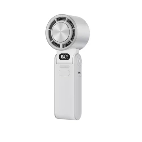 Tragbarer Hand-Turbo-Ventilator mit Kühlfunktion, faltbarer Hand-Turbo-Ventilator, LED-Digitalanzeige, mit wiederaufladbarem Tragbarer Hand-Turbo-Ventilator mit Kühlfunktion, faltbarer Hand-Turbo-Ventilator, LED-Digitalanzeige, mit wiederaufladbarem von FLKWOP