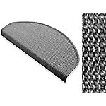 Floordirekt Step Stufenmatte Sylt Sisal Grau 235 x 650 mm Halbrund von FLOORDIREKT STEP