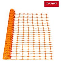 Absperrzaun Chester Aus Kunststoff Maschenweite: 10 x 4 cm Höhe: 100 cm Länge: 50 m Orange von FLOORDIREKT