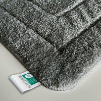 Floordirekt - Badematte Atlantis Reckteckig Rutschhemmende Rückseite Dunkelgrau 70 x 120 cm von FLOORDIREKT
