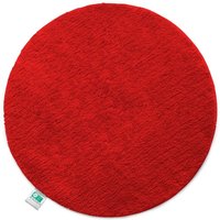Floordirekt - Badematte Sky Badteppich in Rund Rot 120 cm Durchmesser von FLOORDIREKT