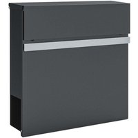 Briefkasten Gaston Moderner Wandbriefkasten mit Zeitungsfach & Edelstahl-Namensschild in Anthrazit Briefkasten Gaston Moderner Wandbriefkasten mit Zeitungsfach & Edelstahl-Namensschild in Anthrazit von FLOORDIREKT