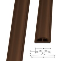 Doppeleinfassleiste Jersey 24 x 35 mm Braun Länge: 1 m von FLOORDIREKT