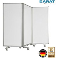 Doppelseitige Trennwand 3-teilig Whiteboard 270 x 150 cm - Weiß von FLOORDIREKT