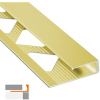 Floordirekt - Fliesenprofil G-Form Gold Matt Höhe: 6 mm 5 Stück à 2,5 m - Gold Matt von FLOORDIREKT