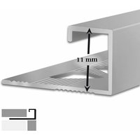 Fliesenprofil G-Form Silber Matt Höhe: 11 mm 5 Stück à 2,5 m - Silber Matt von FLOORDIREKT