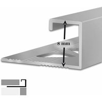 Fliesenprofil G-Form Silber Matt Höhe: 8 mm 5 Stück à 2,5 m - Silber Matt von FLOORDIREKT