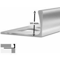 Floordirekt - Fliesenprofil L-Form Silber Hochglanz Höhe: 10 mm 5 Stück à 2,5 m - Silber Hochglanz von FLOORDIREKT