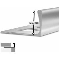 Fliesenprofil L-Form Silber Hochglanz Höhe: 12,5 mm 5 Stück à 2,5 m - Silber Hochglanz von FLOORDIREKT