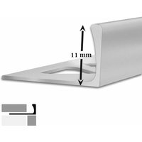 Floordirekt - Fliesenprofil L-Form Silber Matt Höhe: 11 mm 5 Stück à 2,5 m - Silber Matt von FLOORDIREKT