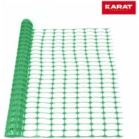 Absperrzaun Chester Aus Kunststoff Maschenweite: 10 x 4 cm Höhe: 100 cm Länge: 30 m Grün von FLOORDIREKT