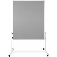 Filz-Moderationstafeln Einteilig Mit Rollen 150 x 120 cm Grau von FLOORDIREKT