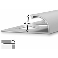 Floordirekt - Fliesenprofil C-Form Silber Matt Höhe: 6 mm 5 Stück à 2,5 m - Silber Matt von FLOORDIREKT